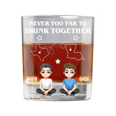 Imagem de Congrats On Being My Brother Copo de uísque personalizado, copo de bourbon personalizado com nome, presentes engraçados de aniversário, amizade de fraternidade (estilo 8)