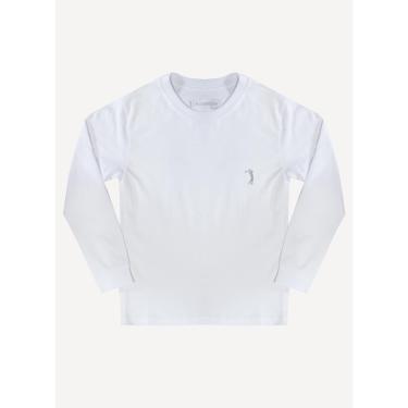 Imagem de Camiseta Aleatory Infantil Lisa Manga Longa Freedom Branca-Masculino