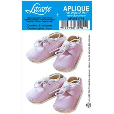 Imagem de Aplique MDF - Sapatinho Baby Girl - 2 unidades (pares)