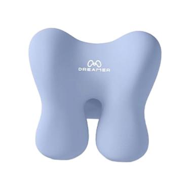 Imagem de predolo Almofada de apoio para a cabeça, pescoço e pescoço, antiderrapante, confortável, multifuncional, hipoalergênica, para cadeira de escritório, com, Azul