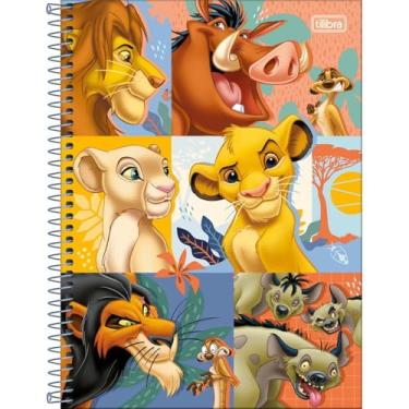 Imagem de Caderno Rei Leão TILIBRA Universitário ESPIRAL - 1 Matéria 80 Folhas (Personagens Quadrado)