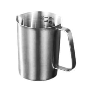 Imagem de Baoblaze Jarra medidora de aço inoxidável para cozinha, ideal para misturar leite e preparar café expresso, 500ml