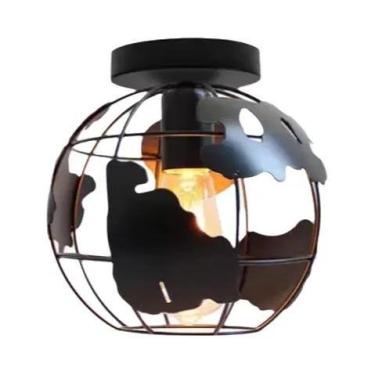 Imagem de Luminária Pendente Vintage Com Estrutura De Ferro, Iluminação Moderna 