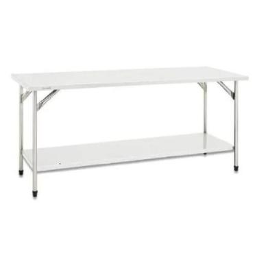 Imagem de Mesa Total Aço Inox 430 Fritomaq 100x70cm Prateleira
