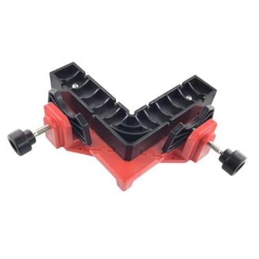 Imagem de Bothyi Grampo de canto de 90 graus, grampo de ângulo reto, ferramentas de carpintaria, esquadros de fixação, ferramenta para marcenaria para caixas, projetos, Vermelho