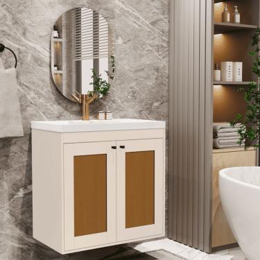 Imagem de Kit Banheiro Artemis Off White Cedro