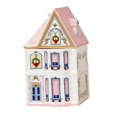 Imagem de YWJLQH Vila de Natal, Enfeites em Miniatura de Resina, Caixa para Condimentos, Pote de Especiarias, Decorações de Natal para, Style a, Tamanho real