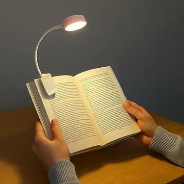 Imagem de 1 luminária de leitura ajustável com 3 opções de cores - luminária de mesa LED regulável, decoração de quarto (sem bateria), branca