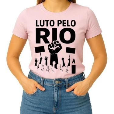 Imagem de Camiseta Camisa Adulto Feminina Masculina Algodão Luto pelo Rio de Jan