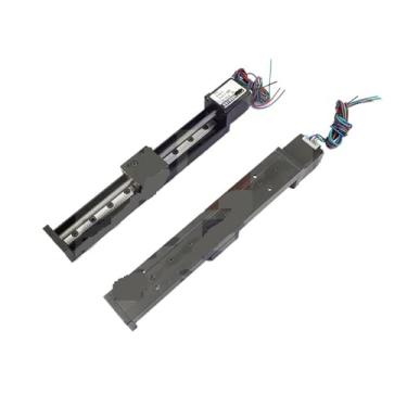 Imagem de S25HH0 Mini mesa deslizante tipo T 50/100/150/200 mm para guia de trilho linear com motor de passo Nema11 28 mm para impressora CNC 3D para XYZ (curso efetivo 150,12 mm)