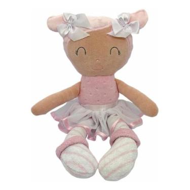 Imagem de Boneca Pano Infantil Bia Antialérgico Macia E Lavável 34 Cm - ZIP
