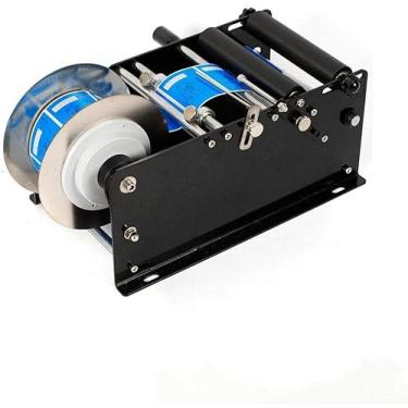 Imagem de DTEYSD Rotuladora manual redonda 30 peças/min aplicador de etiquetas de plástico para cerveja, vidro