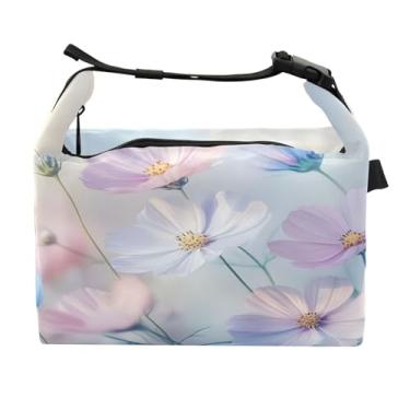 Imagem de STAYTOP Linda lancheira de flores da primavera com fivela de alça, lancheira isolada para meninos e meninas, lancheira térmica para trabalho escolar