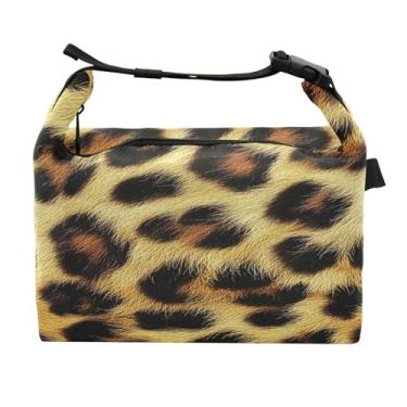 Imagem de STAYTOP Linda lancheira com estampa de leopardo com fivela de alça, lancheira isolada para meninos e meninas, lancheira térmica para trabalho escolar