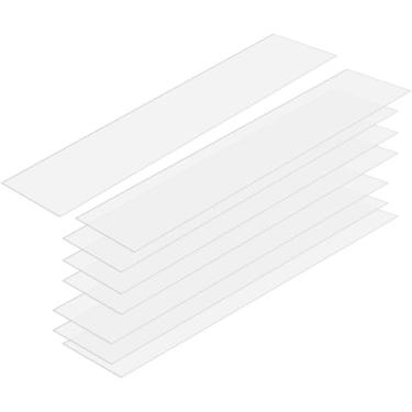 Imagem de 8 peças de forro de prateleira de plástico fosco à prova d'água não adesivo para prateleiras de arame, capa de prateleira de arame resistente para estantes de cozinha, armazenamento de armário de