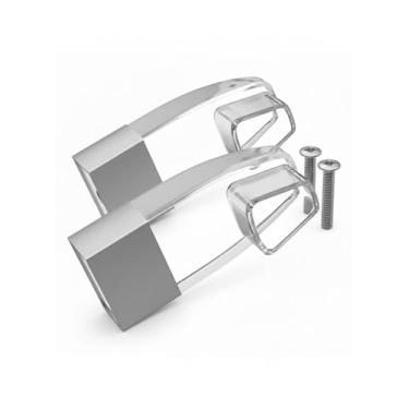 Imagem de FUYIHGL Suportes de barra de toalha de porta de chuveiro de acrílico transparente para Alumax & Basco, montagem de porta de vidro deslizante emoldurado, suportes de haste de substituição