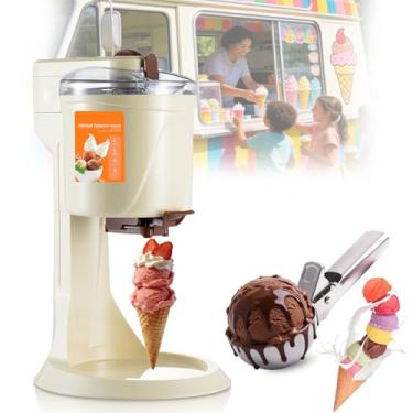 Imagem de MáQuina De Sorvete De Massa De 15w, MáQuina De Sorvete DoméStica Com Coletor De Bolas De Sorvete,Grande Capacidade De 1000ml Para Fazer Smoothies E Milkshakes