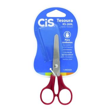 Imagem de Tesoura Escolar Para Canhotos Ks-269l Cis Vermelho