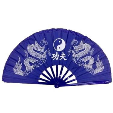 Imagem de Leque Oriental Grande Para Dança Kung Fu Tai Chi Chuang(Azul)