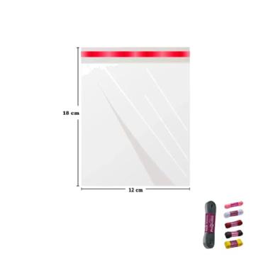 Imagem de Kit Saco PP 12X18 100 Unidades + Fita Cetim 30mm 10 Metros