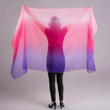 Imagem de Véu de Chiffon Degradê Ultra Leve Dança do Ventre - VEU-CHI-37 - Ateli