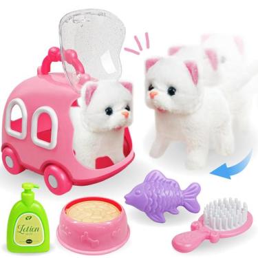 Imagem de Brinquedo Walking Cat SMILESSKIDDO Electronic Kitty com acessórios