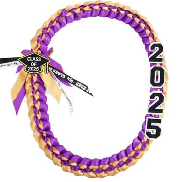 Imagem de FOMOMDI Colar trançado de formatura 2026 Leis para graduação, para estudantes universitários, materiais de festa de pós-graduação, 2026, Poliéster, Sem Pedra Preciosa