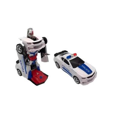 Imagem de Brinquedo Carrinho Policia Vira Robô Musica Luzes Infantil - Shop Mix