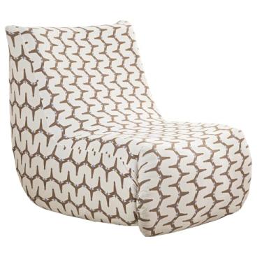 Imagem de HAOYONG Capa de sofá elástica para chão preguiçoso, estampada, sem braços, capa de sofá macia para cadeira removível, protetor de móveis para sala de estar, quarto