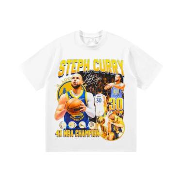 Imagem de Camiseta Unissex 100% Algodão Com Estampa De Stephen Curry Confortável