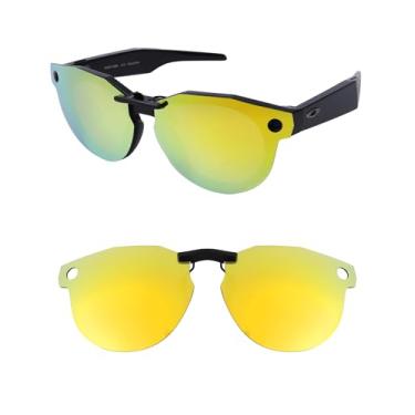Imagem de HILEEN Clip-on polarizado para óculos de sol Oakley Meta HSTN OW8002 51 mm - Dourado