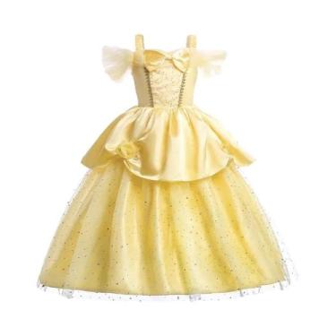 Imagem de Fantasia De Princesa Belle Para Meninas, Vestido Para Celebrações, Fes