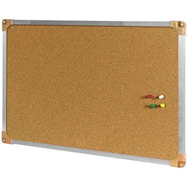 Imagem de Quadro de Aviso Cortiça Moldura Alumínio Free STALO, 100x70