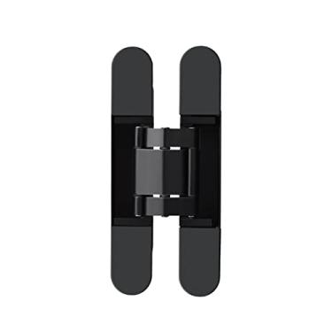 Imagem de Dobradiças de porta ocultas Dobradiça de porta invisível para melhoria da casa Dobradiça cruzada ajustável tridimensional Dobradiça oculta oculta (cor: 120 kg preto, tamanho: A)