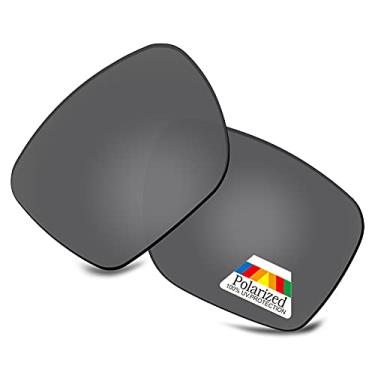 Imagem de Bwake Lentes de reposição para óculos de sol Oakley Sylas OO9448 57 mm / Sylas XL OO9448 60 mm polarizadas, Preto escuro polarizado, Oakley Sylas XL OO9448