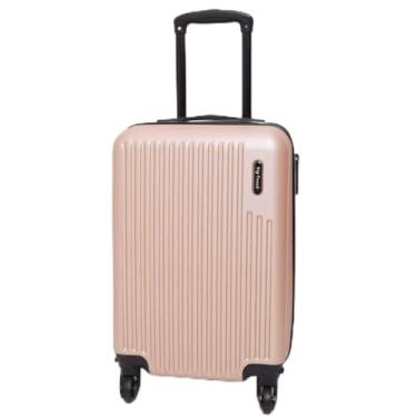 Imagem de Mala de Viagem Bordo 10kg ABS Pequena com Rodas 360° Cadeado Fixo Bagagem de Mão(Champanhe)