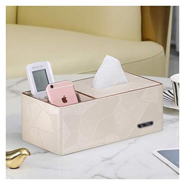 Imagem de Caixa de lenços faciais de papel de couro com duas pequenas treliças é a melhor escolha para dar presentes a amigos - caixa dispensadora de lenços de papel (cor: A) (D)