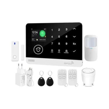 Imagem de Sistema De Alarme Residencial Sem Fio WiFi GSM Tuya Smart Com Ajuste D