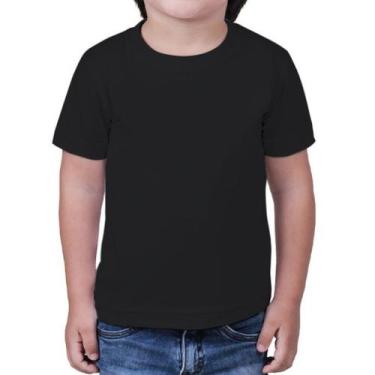 Imagem de Camiseta Infantil Unissex Lisa Manga Curta Tecido 100% Algodão Premium