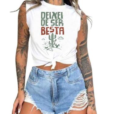 Imagem de Cropped T-Shirts Feminino Estampado Várias Estampas 67 - megan basic, 