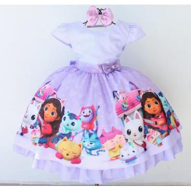 Imagem de Vestido Infantil De Festa A Casa Mágica da Gabby E Tiara - Pingo De Ge