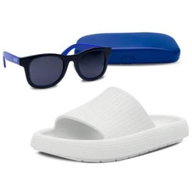 Imagem de Kit Infantil Pópidi Óculos + Chinelo Slide Nuvem Menino-Masculino