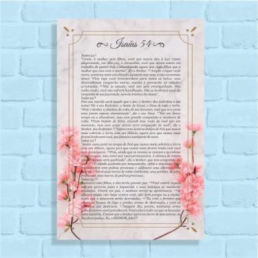 Imagem de Quadro Decorativo Passagem Bíblica Isaías 54 - Arte Aqui, 20x30cm