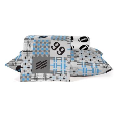 Imagem de Jogo Cama Solteiro 3 Pcs Algodão Kids Football Teka