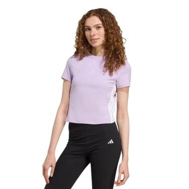 Imagem de Camiseta Adidas Essentials 3 Stripes Slim Feminina