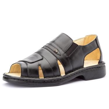 Imagem de SANDÁLIA PIERRÔ ANTI-STRESS TRADICIONAL COURO LEGÍTIMO PRETO-Masculino