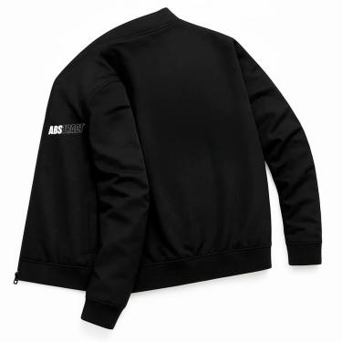 Imagem de Jaqueta Bomber Esportiva Abstract Fitness Academia Logo Distortion Black-Masculino