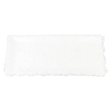 Imagem de Toalha de mesa retangular de tecido de poliéster, luxuosa, rústica, vintage, para festa, jantar, cozinha, banquete, salão, 150x180cm (Branca)