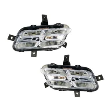 Imagem de FLJOYOEU Conjunto de farol de neblina para para-choque dianteiro de carro, DRL, lâmpada de corrida diurna, acessórios de carro, compatível com Chery Jetour X70 X70S X90 2018-2021 (2 peças esquerda e