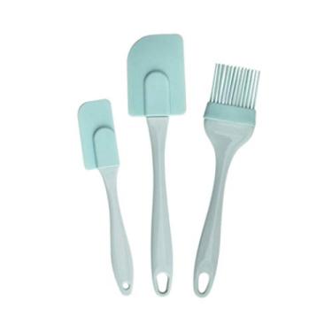 Imagem de U5GAAALPPQ9 Escova de óleo de silicone espátula de silicone de três peças ferramentas de cozinha padaria espátula de bolo conjunto de pincéis de óleo (cor: B) (B)